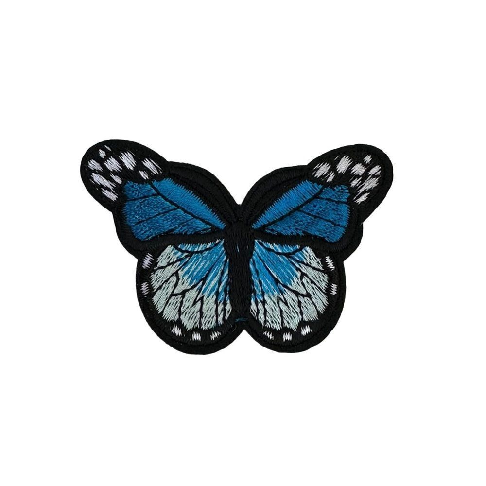 Turquoise Butterfly Embroidered Patch